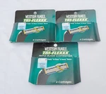 3 Boxes Of 4 Triple Blade Cartridges Western Family Tri-flexxx & Sensor Razors. Fixed Price $13.99.