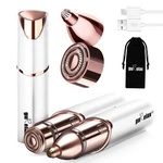 Eyebrow Facial Trimmer: IN1 Rechargeable Hair WHITE(2-IN-1)+2 Heads. Fixed Price $38.06.