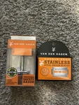Van Der Hagen Traditional Safety Razor Chrome Handle 5 Stainless Steel Blades. Fixed Price $49.00.