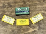 Vintage Treet Single Edge Razor Blades Individually Wrapped 3 Unused Box Vtg. Fixed Price $6.00.