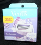 New Gillette Venus Freesia Comfortglide 6 Razor Cartridges Value Pack. Fixed Price $14.99.