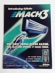 Gillette MACH3 Magazine 1998 Triple-blade Razor Launch Retro Tech Art. Fixed Price $7.99.
