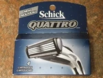 Sealed Box Schick Quattro Razor Blades Cartridges 4-PACK Free Ship. Fixed Price $11.04.