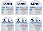 6 Packs Schick Hydro Dry Skin 5 Blades Razor Refills/pack Total 24 Cartridges.. Fixed Price $29.59.