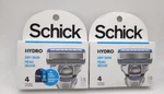 2 Pack Schick Hydro Dry Skin 4 Cartridges 5 Blades New Box. Fixed Price $16.90.