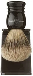 Edwin Jagger English Imitation Ebony, Large, Super Badger Shaving Brush + Stand. Fixed Price $106.99.