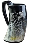 Viking Handicrafts Wolf Engraved Drinking Horn Mug Tankard Authentic 16. Fixed Price $36.28.