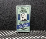 Vintage Gillette Blue Blades Dispenser 10 Razor Nos Factory Sealed. Fixed Price $14.99.