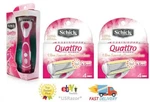 9 Schick Quattro Razor Blades 8 Refill Cartridge Shaver Bikini Trimmer Trimstyle. Fixed Price $39.99.