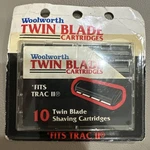 Woolworth Twin Blade Cartridges Fits Gillette Trac Ii. Fixed Price $13.00.
