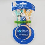Noxzema Super Smooth Triple Blade Razors 4PK Dcd Jojoba Silk Strip Pivoting Head. Fixed Price $8.80.