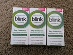 3X Blink Contacts Dry Lubricating Eye Drops 0.34 Fl Oz Exp. 03/2027+. Fixed Price $19.97.