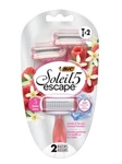 Bic Soleil Escape Disposable Razors, Vanilla & Berries Handles, 5 Blade, 2 Ct. Fixed Price $6.95.