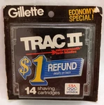 Vintage Gillette Trac Ii Microsmooth Twin Blades - 14 Cartridges Nib. Fixed Price $29.85.