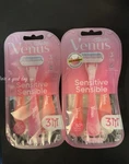 Gillette Venus Sensitive Disposable Razors Pink 3-BLADE Pack For Women. Fixed Price $13.00.
