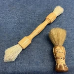 Antique Wood Handle Horse Hair Bristle Shaving Shave Brush Pair 1 & 2 Sided. Fixed Price $11.97.