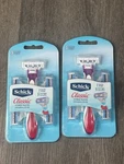 Pack Of (2) New Schick Classic Hybrid Razor 1 Handle 5 Cartridges With 3 Blades. Fixed Price $11.87.