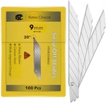 Bates- Snap Off Blades, 100 Pcs, 9MM, 30 Degree, Carbon Steel Razor Yellow. Fixed Price $10.32.