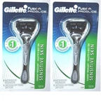 *2 Gillette Fusion Proglide Silvertouch Razor Handle Shaver Cartridges Refill. Fixed Price $29.99.