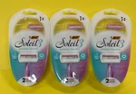 Lot Of 3 Bic Soleil Sensitive Women's Disposable Razors, Blades 2 Ct Each. Fixed Price $16.00.