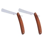 Heallily Vintage Straight Razor For Men With Colored Wood Handle 7.08 Brown. Fixed Price $20.51.
