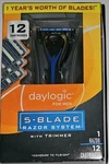 Daylogic For Men 5 Blade Razor System With Trimmer Handle & 12.... Fixed Price $21.99.