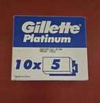 40PC Gillette Platinum Double Edge Razor Shaving Blades - Open Box Missing 2PK. Fixed Price $11.95.