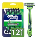 Gillette SENSOR3 Sensitive Men's Disposable Shaving Razors, 12 Count. Fixed Price $21.00.