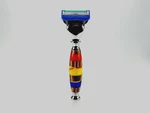 5 Blades Shaving Razor Cartridge Safety Custom Wood Resin Epoxy Handle. Fixed Price $44.50.