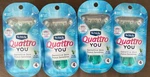 4 Pack Schick Quattro You For Women 16 Total Disposable Razors, Sensitive Skin. Fixed Price $35.95.