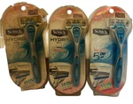 Schick Hydro Blast - 1 Razor, Blade W/2 Cartridge. Damaged Packages (3 Pack). Fixed Price $26.99.