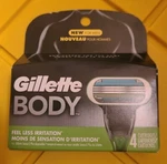 Gillette Body Razor 4 Cartridges For Women Fits All MACH3 Handles. Fixed Price $9.00.