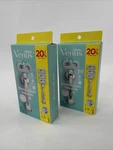 (2 Pack) Gillette Venus Extra Smooth Sensitive Razor Metal Handle, 3 Cartridges. Fixed Price $30.39.