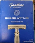 Goodline Men's Double Edge Safety Razor + 5 Stainless Steel Replacement Blades. Fixed Price $15.00.