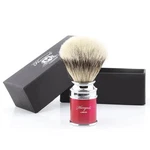Haryali Red Drum Silvertip Badger Hair Shaving Brush For Luxury Wet Shave. Fixed Price $35.99.