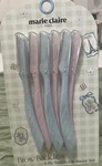 Marie Claire Buddies 6 Pc Eyebrow Razor Set, Blue Pink, Safety Cap. Fixed Price $16.17.