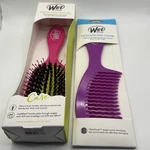 Pink Wet Brush Shine Enhancer And Purple Detangling Comb. Fixed Price $6.00.