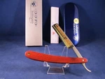 Dovo 5/8 Red Wood Germany Straight Razor 24KT.GOLD Etch Mint ++++++. Fixed Price $253.30.