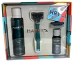Harry's Blue Handle Razor - Shave Gel Post Balm Cover Gift Set For Men. Fixed Price $34.99.