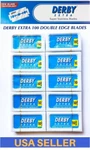 Derby Extra Double Edge Razor Shaving Blades 100 Pack Barber Salon Blue Premium. Fixed Price $14.99.