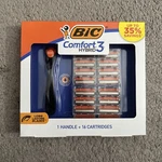 Bic Comfort 3 Hybrid Disposable Razors Men, Handle 16 Cartridges. Fixed Price $20.00.