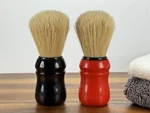 Omega - Boar Bristle Shaving Brush Red & Black 2 Pack Made Italy. Fixed Price $46.99.