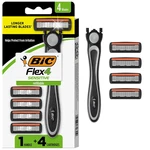 Flex 4 Refillable Razors For Men, Long-lasting Blade Sensitive Skin. Fixed Price $8.59.