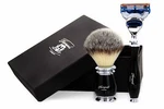 Synthetic Hair Shaving Brush Black Handle 5 Edge Safety Razor Gift For Men. Fixed Price $54.99.