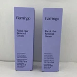 Flamingo Women's Facial Hair Removal Cream 1.35OZ & Calming Serum 0.17OZ 2 Packs. Fixed Price $13.95.