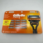 Genuine Gillette FUSION5 Refills Razor Blades, 12 Cartridges, New Sealed. Fixed Price $26.49.