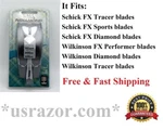 *schick Fx Diamond Razor 2 Blades Cartridges Shaver Handle Fit Tracer Performer. Fixed Price $48.99.