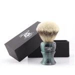 Best Lather Shaving Brush Silver Tip Badger Hair With Green Resin Handle Haryali. Fixed Price $53.44.