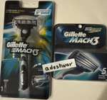 Gillette Shaver Handle 5 Cartridges Free Ship To Usa. Fixed Price $22.95.