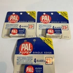 Pal Super Single Edge Razor Blades (4) Each (3) Packages. Fixed Price $12.00.